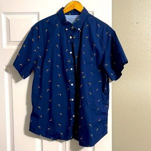 Banana republic, short sleeve button down pride shirt